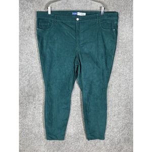 Old Navy High‎ Rise Rockstar Super Skinny Corduroy Jeans Womens Size 22 Green